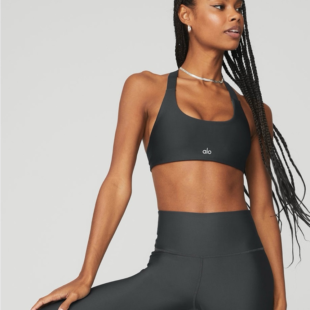 Airlift Take Charge Bra in Anthracite by Alo Yoga